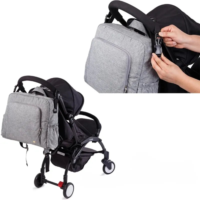 Sac a langer multi-fonction gris