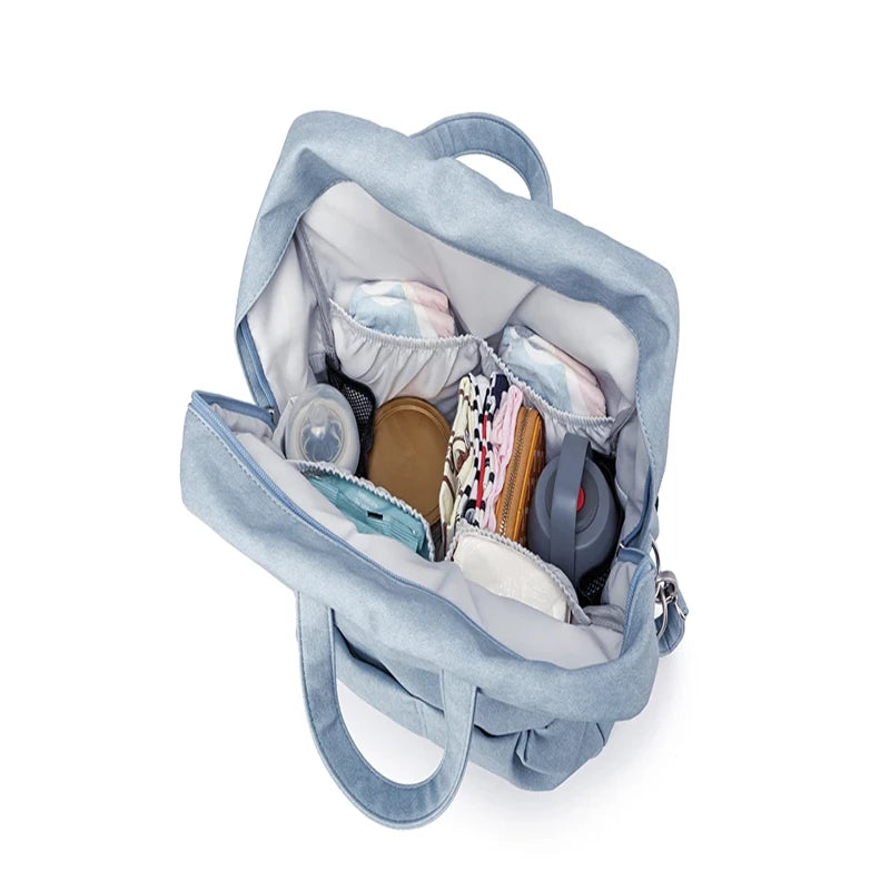 Grand sac à couches bleu