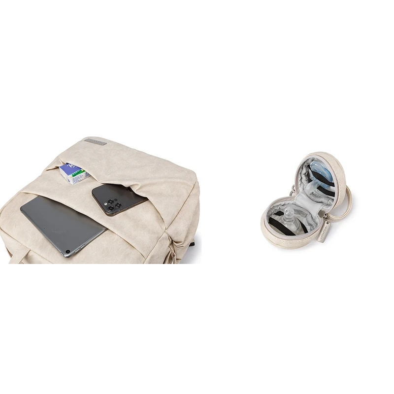 Grand sac à couches beige