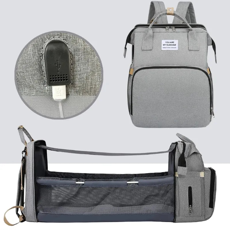 Sac multifonction 3 en 1 gris