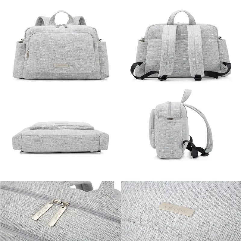 Sac de maternité tweed gris