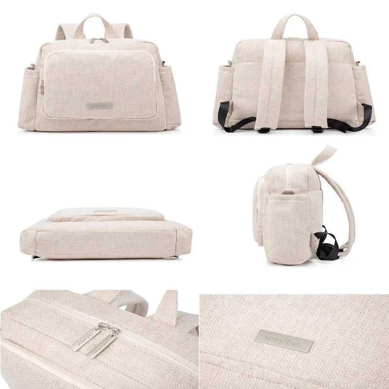 Sac de maternité tweed rose